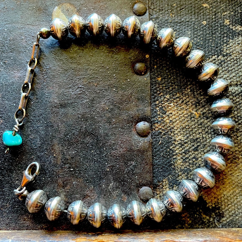Sterling Navajo Pearl Bracelt